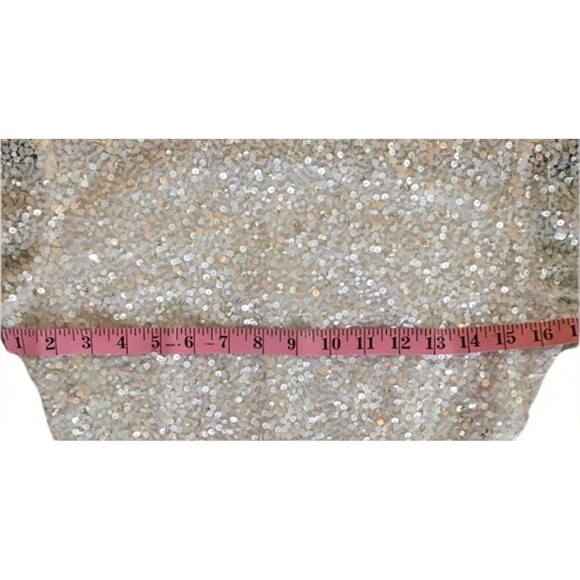 BHLDN Anthropologie Goldie Long Sleeve Sequence Short Mini Wedding Party Dress 4 - Picture 15 of 16